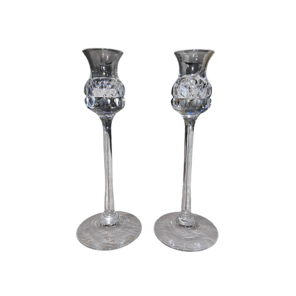 Signed- Kosta Boda - Crystal Candlesticks